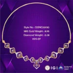 Exquisite 18Kt Gold Diamond Necklace - OJSNC00130