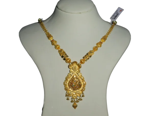 22K Gold Floral Design Pendant Necklace madurai