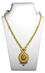 22k Gold Haram Chain with Floral Pendant in madurai