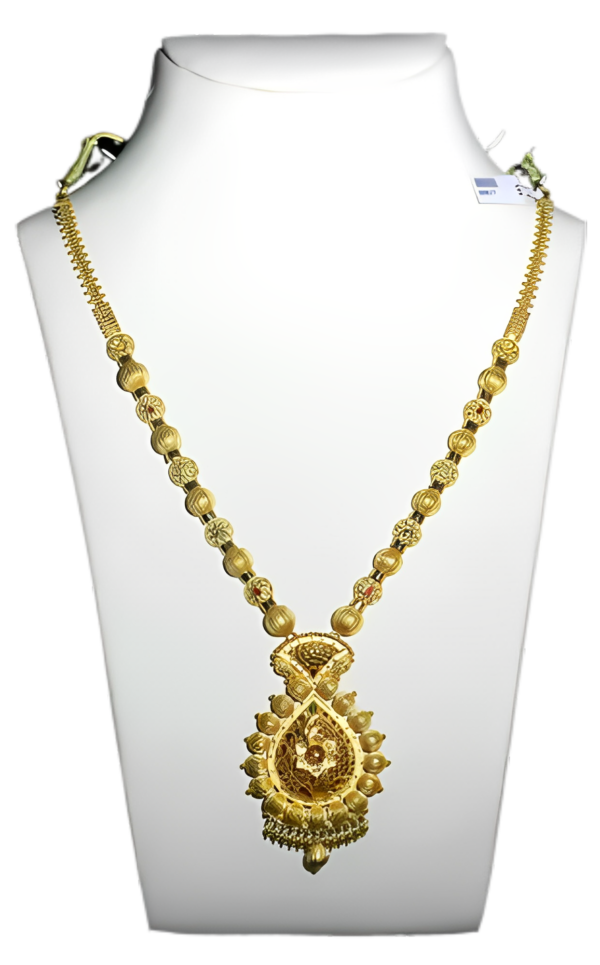 22k Gold Haram Chain with Floral Pendant in madurai