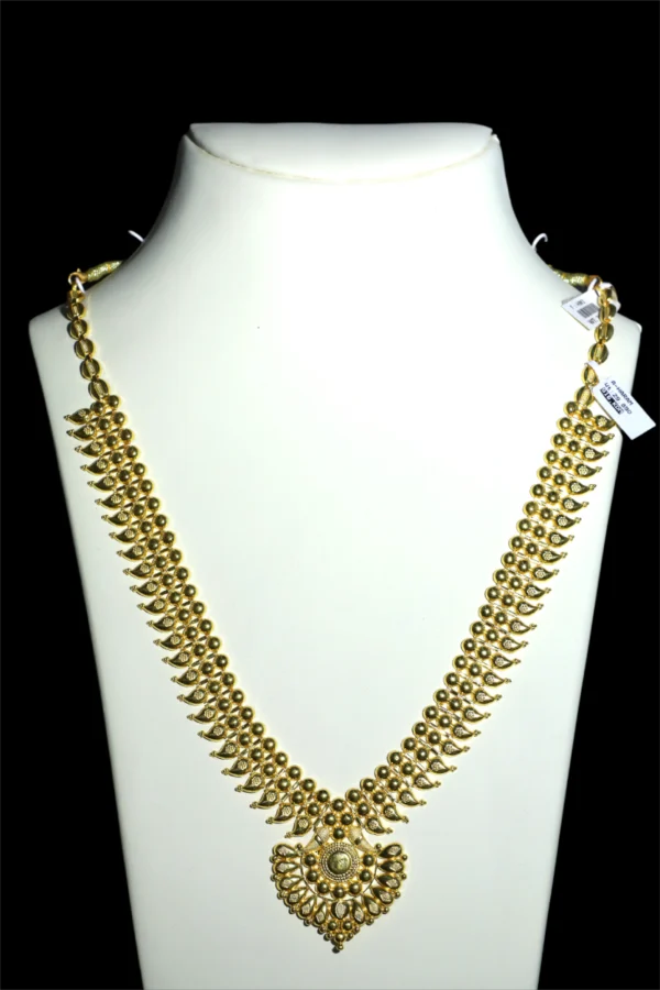 22k Gold Mango Motif Haram Chain