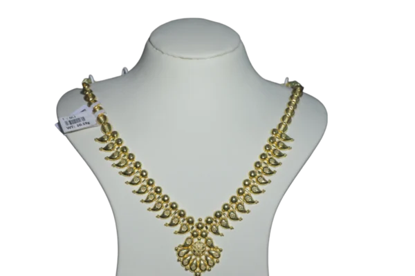 Exquisite 22k Gold Mango Motif Necklace - Indian Elegance