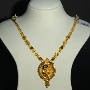 Madurai Gold Necklace with Floral Chain