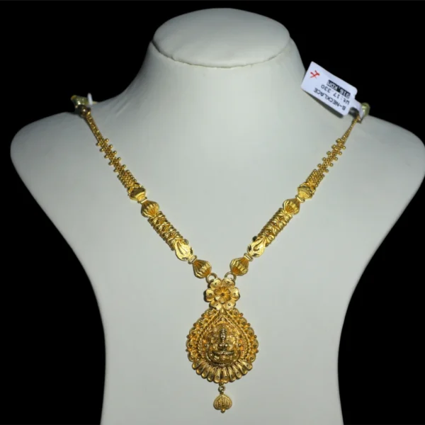 Divine Goddess Pendant Gold Necklace - Madurai