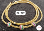 Elegant 24K Gold Mugappu Thali Chain - Raam Nagai Maligai