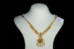 Exquisite 22k Gold Necklace with Lotus & Mango Design