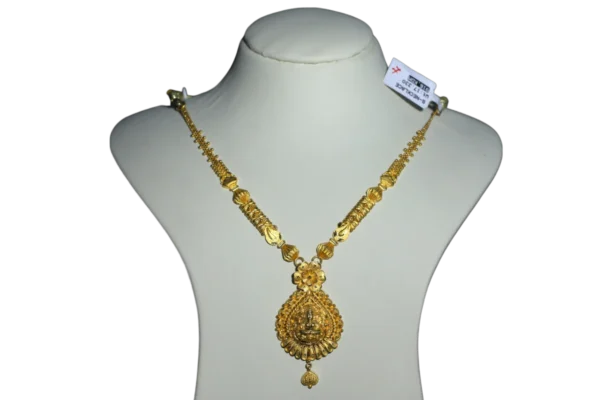 Divine Goddess Pendant Gold Necklace - Madurai