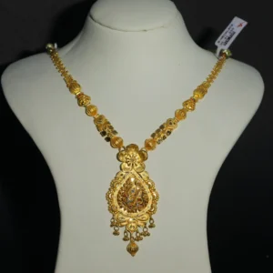 22K Gold Floral Design Pendant Necklace