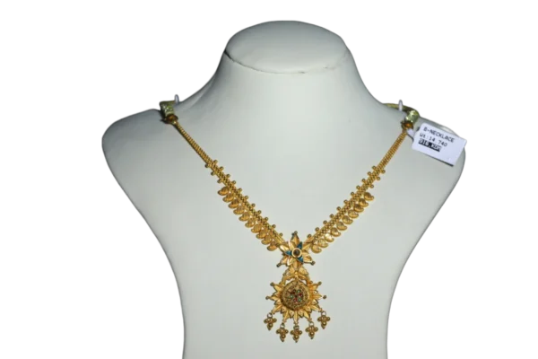 Indian Gold Necklace - Madurai Beauty