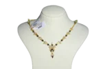 Madurai's 22K Gold fancy Necklace with Black and White Stones