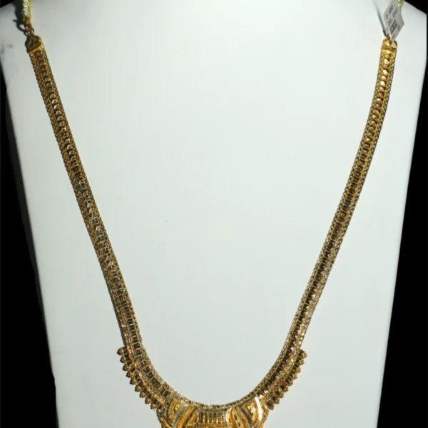 Elegant 22k Gold Haram Chain with Pendant