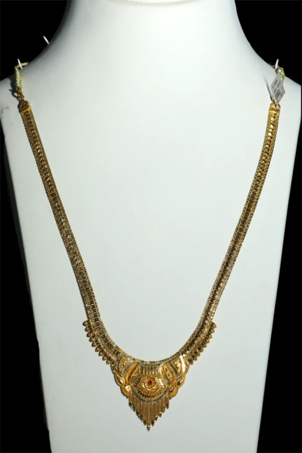 Elegant 22k Gold Haram Chain with Pendant