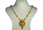 22K Gold Peacock Pendant Necklace