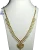 Elegant 22k Gold Haram: Mango Motif with Lotus Pendant, 24.290g