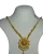 Traditional Gold Necklace with Floral Pendant