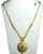 Madurai's Best 22k Gold Lotus Pendant Haram Chain